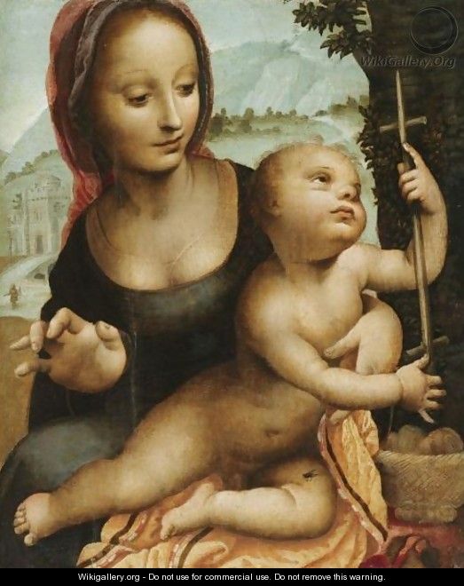 The Virgin And Child In A Landscape - Fernando Yanez De la Almedina