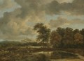 Landscape With A Shepherd Watering His Flock By A Pond At The Edge Of A Wood - Jacob Van Ruisdael