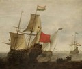 A Dutch Man-Of-War And Merchantmen Off Amsterdam - Jacob Adriaensz. Bellevois