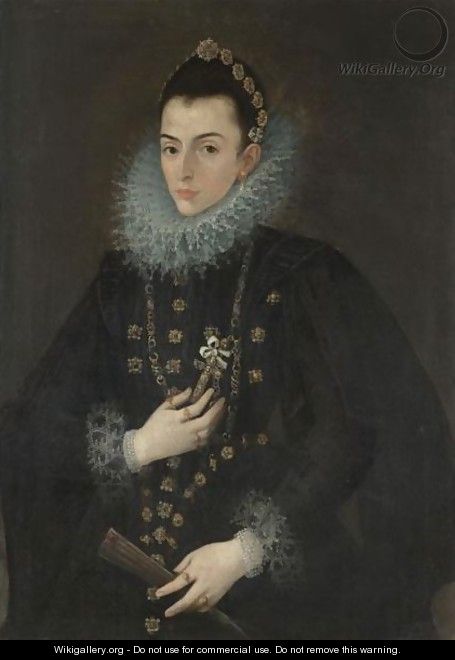 Portrait Of A Lady Of The Court Of Philip III - Juan Pantoja de la Cruz