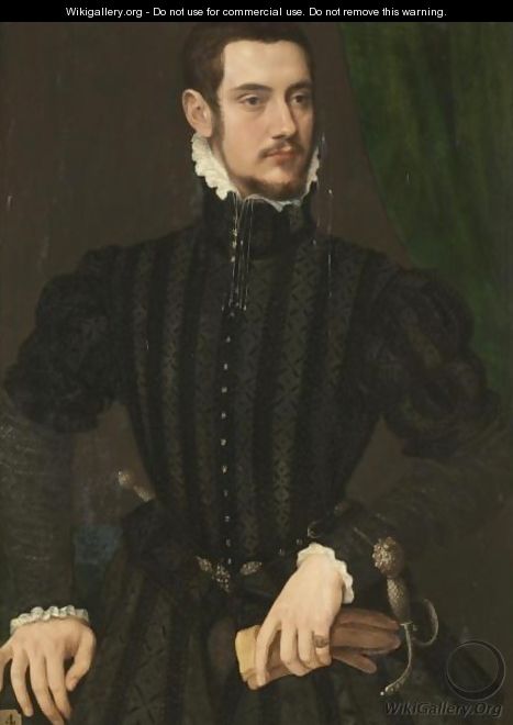 A Portrait Of A Gentleman, Said To Be Perari Di Cremona - Georges van der (Jorge de la Rua) Straeten