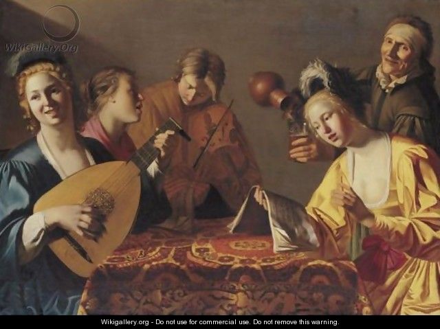 A Musical Party - (after) Honthorst, Gerrit van