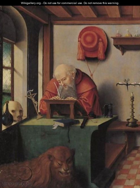 St. Jerome In His Study - Flemish School