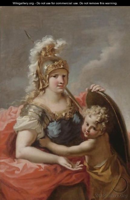Minerva With A Putto - Giovanni Antonio Pellegrini