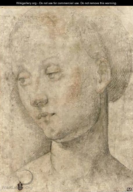 Study Of The Head Of A Woman - Florentine School
