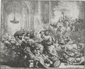 Christ Driving The Money Changers From The Temple 3 - Rembrandt Van Rijn