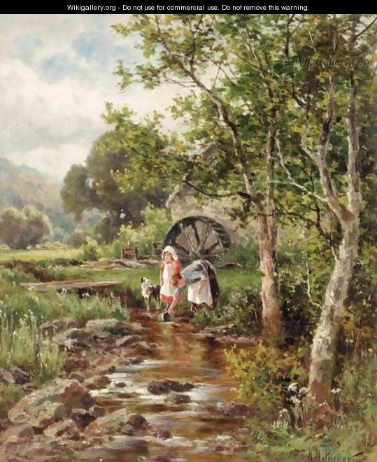 The Old Mill At Betws-Y-Coed - Henry Hillier Parker