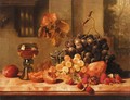 Still Life Of Grapes And Raspberry'S - (after) Edward Ladell