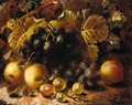 Still Life Of Goosebery's And Grapes - Oliver Clare