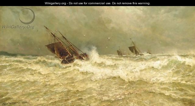 Stormy Seas At Dusk - George Gregory