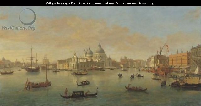 Venice, A View Of The Bacino Di San Marco Looking West, With The Punta Della Dogana And The Church Of Santa Maria Della Salute - Caspar Andriaans Van Wittel