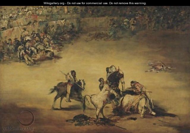 A Bullfight - Eugenio Lucas Velazquez