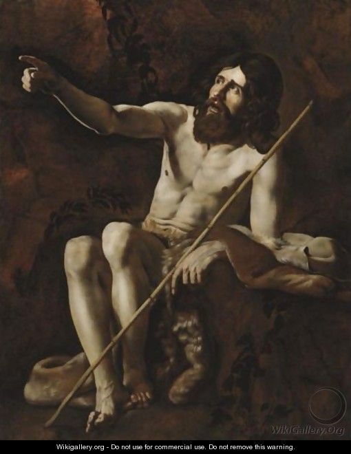 Saint John The Baptist In The Wilderness - Giovanni Battista Caracciolo