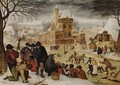 Winter Landscape With Skaters - Pieter The Younger Brueghel