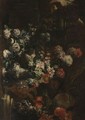Elaborate Still Life Of Flowers In A Landscape - Andrea Belvedere