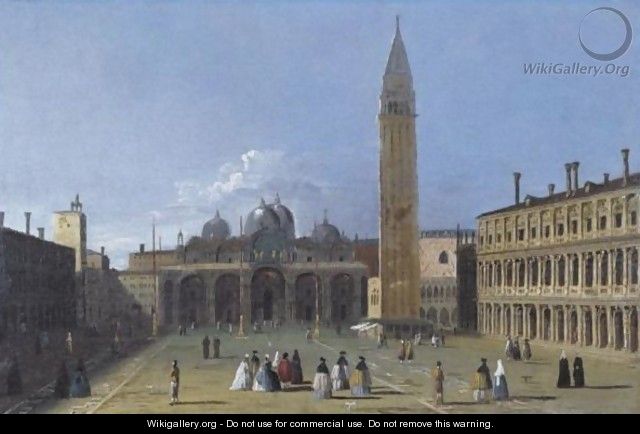 View Of The Piazza San Marco, Venice - Apollonio Domenichini