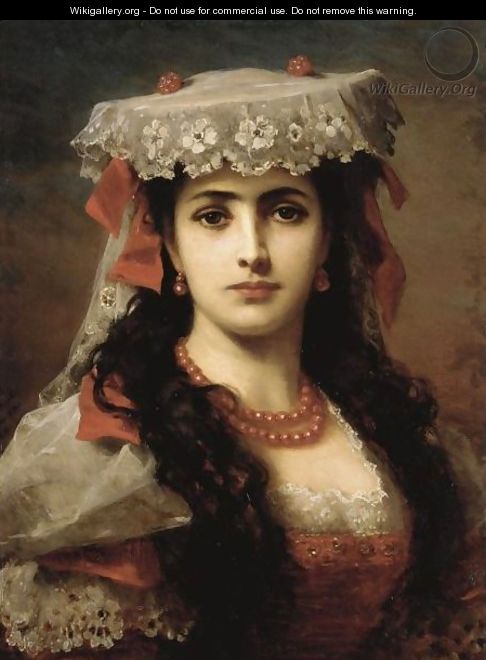 Portrait Of A Young Spanish Woman - Anton Ebert