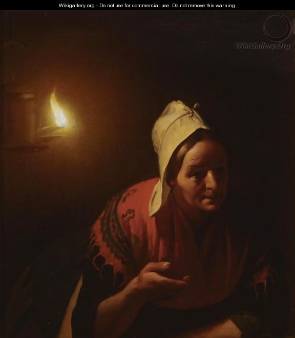 Conversation By Candlelight - Petrus Van Schendel