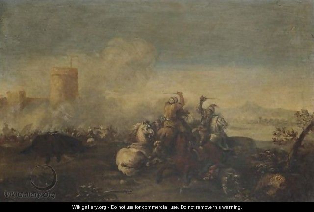 A Cavalry Battle 2 - (after) Francesco Graziani, Called Ciccio Napoletano