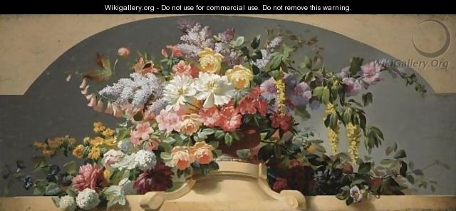 A Still Life With Flowers - Flemish School