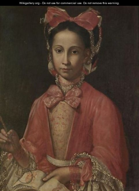 Portrait Of A Lady, Said To Be Francesca Gornia, Wife Of Francesco Del Veglia - Neapolitan School