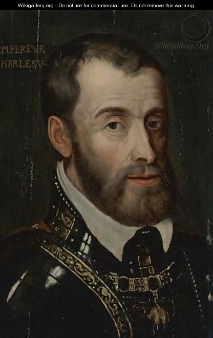 Portrait Of Emperor Charles V - (after) Tiziano Vecellio (Titian)