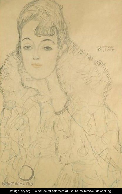 Portrait Of A Lady, Frontal View - Gustav Klimt