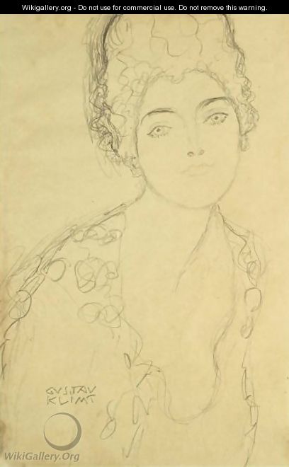 Bust Of A Lady, Frontal View - Gustav Klimt