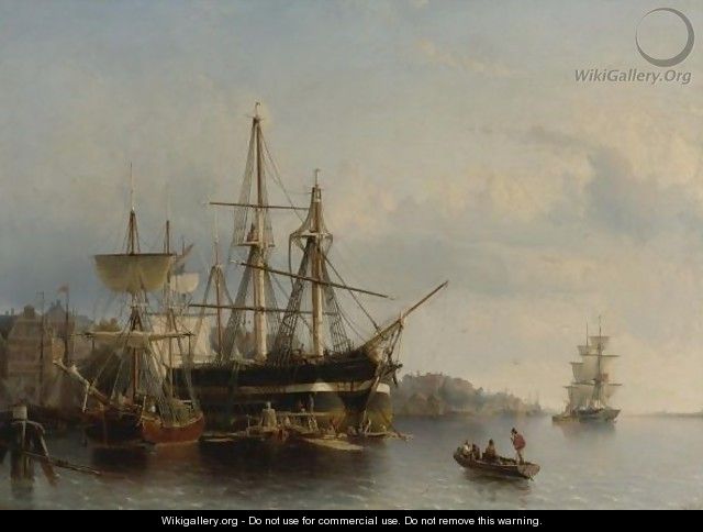 In The Harbor - Johan Adolph Rust