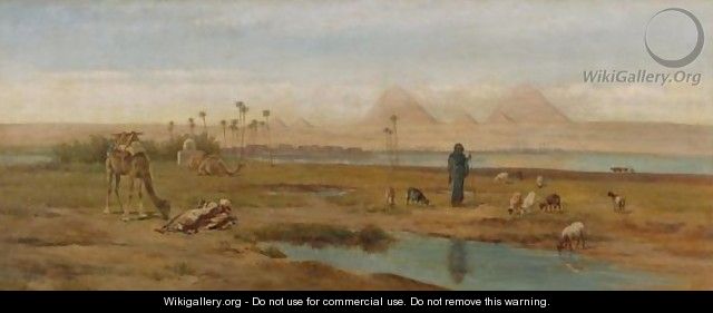 Midday Break Along The Nile, Giza - Frederick Goodall