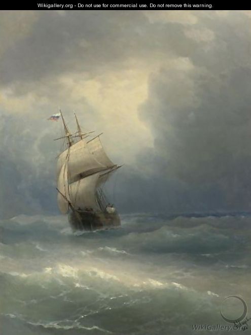 Ship At Sea, 1888 - Ivan Konstantinovich Aivazovsky