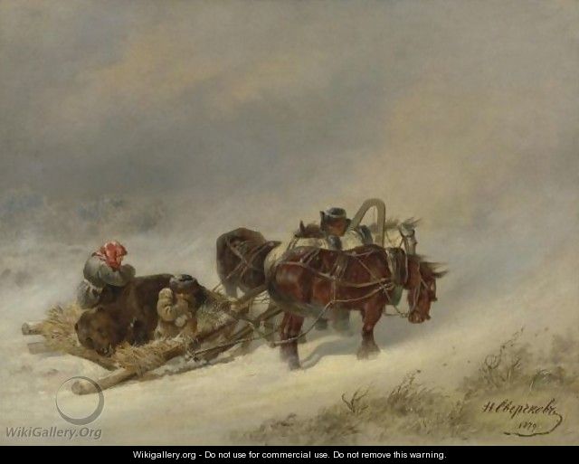 The Winter Hunt, 1879 - Nikolai Egorovich Sverchkov