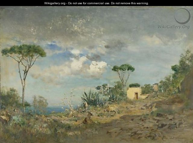 Hillside Near Vesuvius - Ivan Pavlovich Pokhitonov