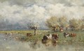 Cows In A Polder Landscape 2 - Willem Roelofs