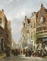 A Crowded Street In A Jewish Quarter - Johannes Franciscus Spohler