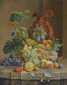 A Still Life With Fruit And Flowers - Anthony Oberman