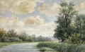 A Sunlit Polder Landscape - Willem Roelofs