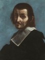 A Self-Portrait Of The Artist, Half Length, Wearing Black With A White Ruff - (after) Carlo Dolci