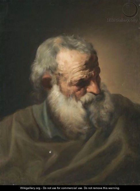Study Of The Head Of A Bearded Man - (after) Joseph-Marie Vien