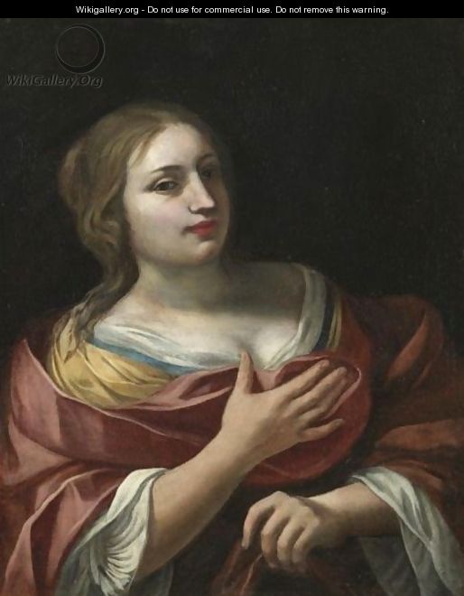 An Allegorical Female Figure - (after) Simon Vouet