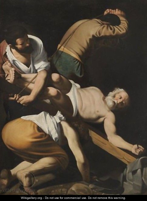 The Crucifixion Of Saint Peter - (after) Michelangelo Merisi Da Caravaggio