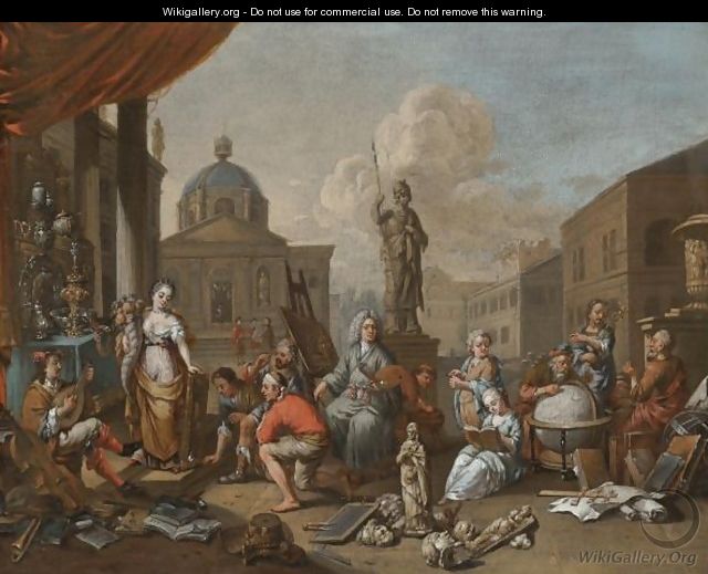 An Allegory Of The Arts - (after) Hendrik Govaerts