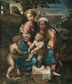 The Madonna And Child With Saint Anne And The Infant Saint John The Baptist - (after) Raphael (Raffaello Sanzio of Urbino)