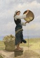 Woman Sifting - Francois Alfred Delobbe