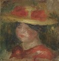 Tete De Femme Au Chapeau - Pierre Auguste Renoir