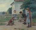 Children Playing With Marbles Two Works - Claude Emile Schuffenecker