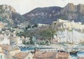 A view Of Cassis Harbour - Stanley Cursiter