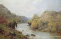 The Golden Valley, Fishing On The Dee - Alfred de Breanski