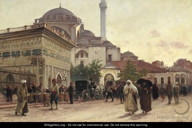The Tophane Fountain And Kilic Ali Pasha Mosque, Istanbul - Fausto Zonaro