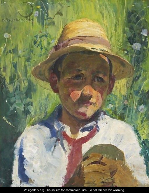 Peasant Boy From Bergell - Giovanni Giacometti